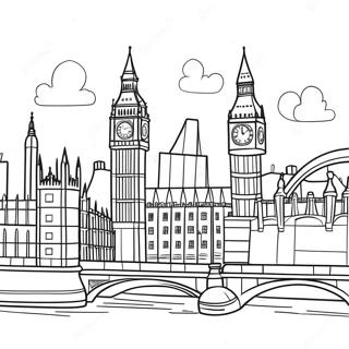 London Skyline Coloring Page 40843-32623