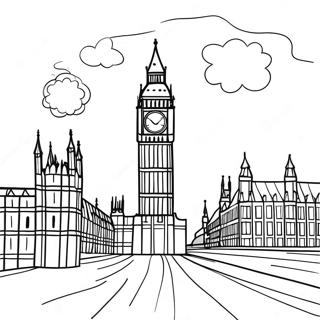 Big Ben In The Evening Coloring Page 40844-32625