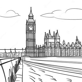 Big Ben In The Evening Coloring Page 40844-32626