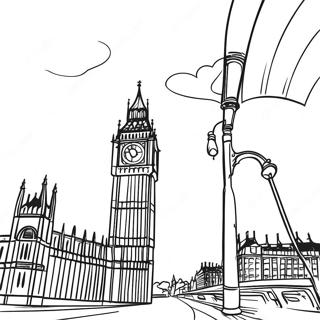 Big Ben In The Evening Coloring Page 40844-32627