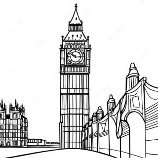 Big Ben In The Evening Coloring Page 40844-32628