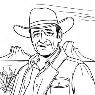 John Wayne Coloring Page 40853-32631