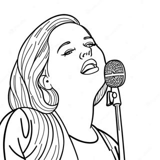 Adele Singing On Stage Coloring Page 40864-32640