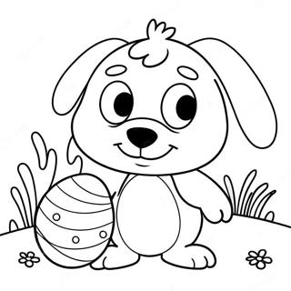 Bluey And Bingo Easter Egg Hunt Coloring Page 4087-3303