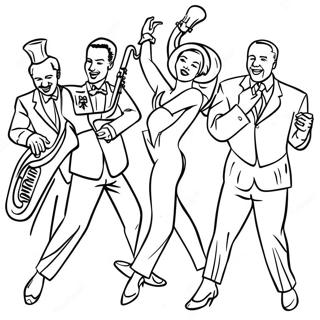 Jazz Dance Coloring Pages