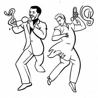 Jazz Dance Coloring Page 40893-32660