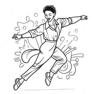 Energetic Jazz Dancer Coloring Page 40894-32664