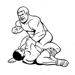 Wrestling Coloring Pages