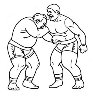 Wrestling Coloring Page 40913-45684