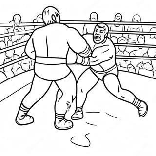 Wrestling Coloring Pages