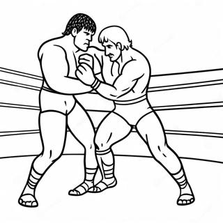 Exciting Wrestling Match Coloring Page 40914-32678