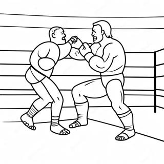 Exciting Wrestling Match Coloring Page 40914-32679