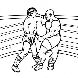 Exciting Wrestling Match Coloring Page 40914-32680