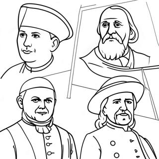 Historical Figures Coloring Page 40923-32682