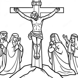 Crucifixion Scene Coloring Page 40973-32722