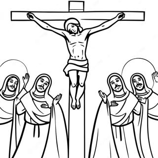 Crucifixion Scene Coloring Page 40973-32723