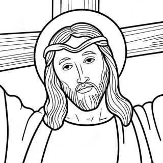 Jesus On The Cross Coloring Page 40974-32725