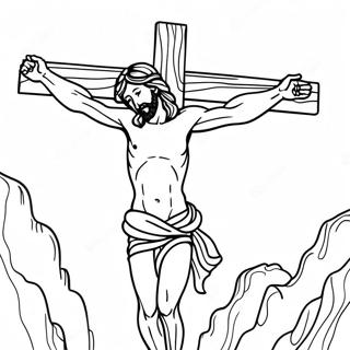 Jesus On The Cross Coloring Page 40974-32726