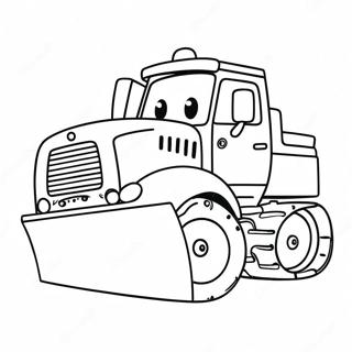 Cute Snow Plow With A Smiling Face Coloring Page 40984-32735