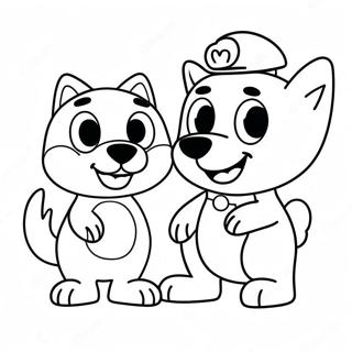 Bluey And Bingo Adventure Coloring Page 41004-32747