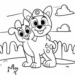 Bluey And Bingo Adventure Coloring Page 41004-32748