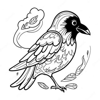 Raven With Magical Powers Coloring Page 41054-32792