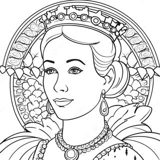 Queen Coloring Page 4106-3394