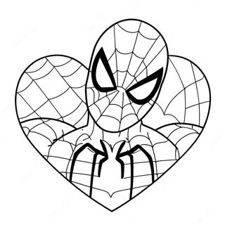 Spiderman Valentines Coloring Pages