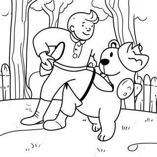 Tintin And Snowy Adventure Coloring Page 41094-32822