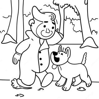 Tintin And Snowy Adventure Coloring Page 41094-32823