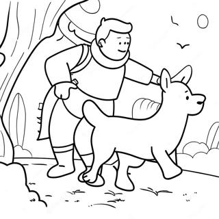 Tintin And Snowy Adventure Coloring Page 41094-32824