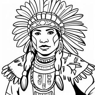 Pow Wow Traditional Dancer Coloring Page 41103-32827