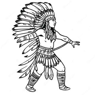 Pow Wow Traditional Dancer Coloring Page 41103-32828