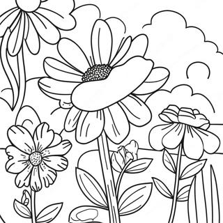 Bright Marigold Garden Coloring Page 41114-32833