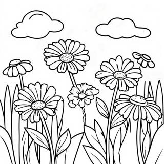 Bright Marigold Garden Coloring Page 41114-32834