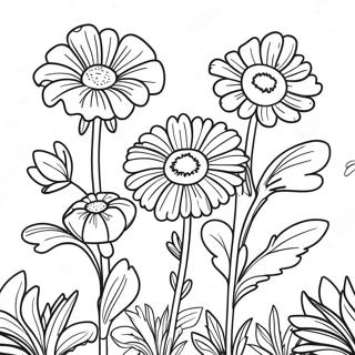 Bright Marigold Garden Coloring Page 41114-32835