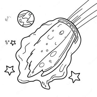 Colorful Comet In Space Coloring Page 41134-32854