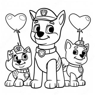 Paw Patrol Birthday Celebration Coloring Page 41163-32873