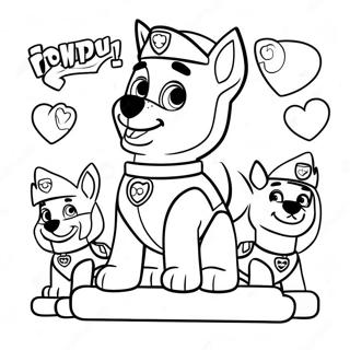 Paw Patrol Birthday Celebration Coloring Page 41163-32875