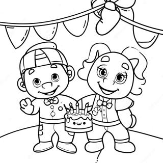 Chase And Marshall Birthday Party Coloring Page 41164-32878