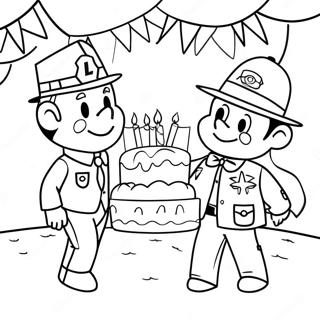 Chase And Marshall Birthday Party Coloring Page 41164-32879