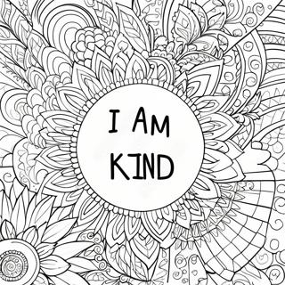 I Am Kind Affirmation Coloring Page 41184-32894