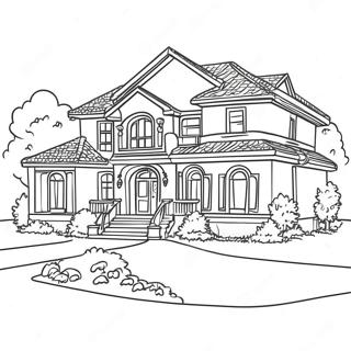 Dream House Mansion Coloring Pages