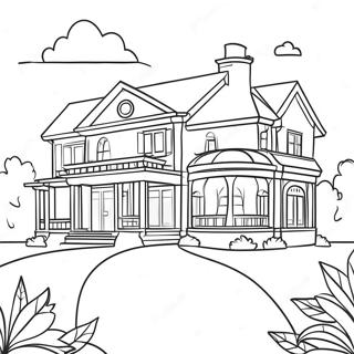 Dream House Mansion Coloring Page 41193-32902