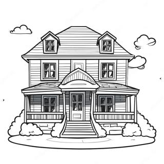 Dream House Mansion Coloring Page 41193-32903