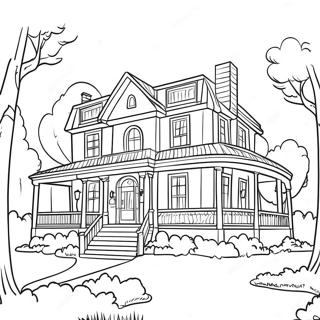 Dream House Mansion Coloring Page 41193-32904