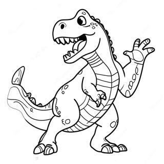 Ferocious T Rex Roaring Coloring Page 41204-32906