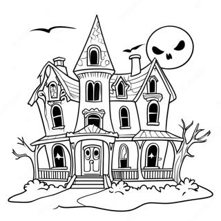 Spooky Haunted House Coloring Page 41224-32926