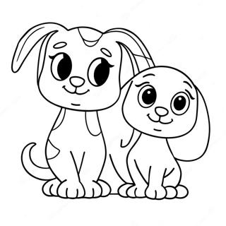 Cleo And Cuquin Playing Together Coloring Page 41244-32942