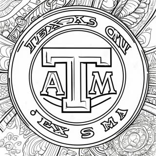 Texas A M Logo Coloring Page 41253-32945